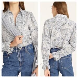 J.Crew x Liberty Scalloped top in Liberty Adelajda Stars